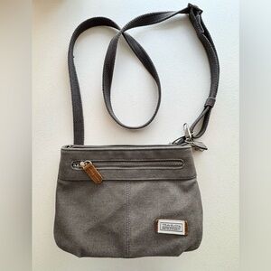 Travelon Heritage Small Anti-Theft Crossbody Bag Gray NWOT